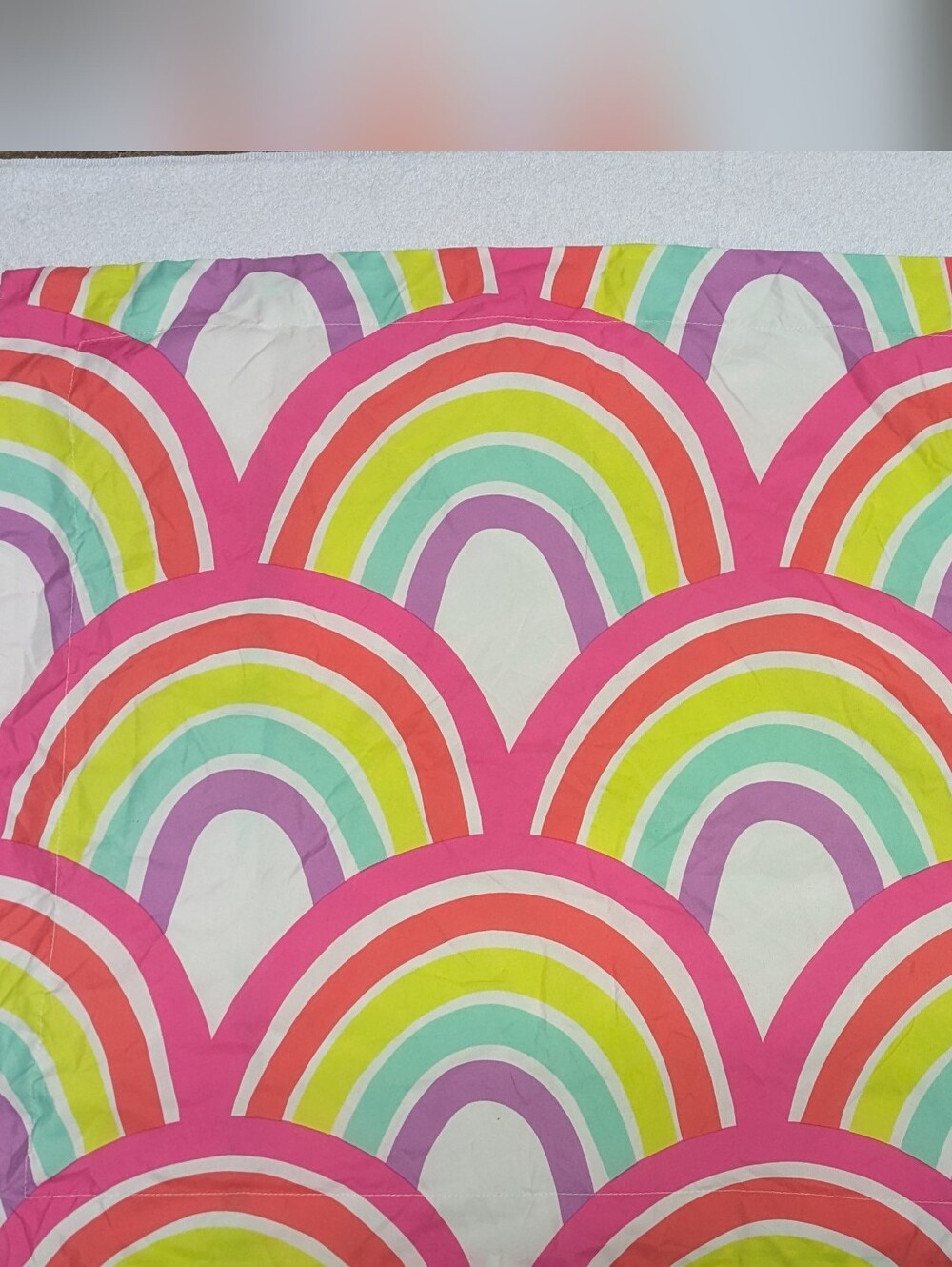 Pillowfort Colorful Striped Bedding - Mint, Yellow, Pink, Coral, Lavender Queen